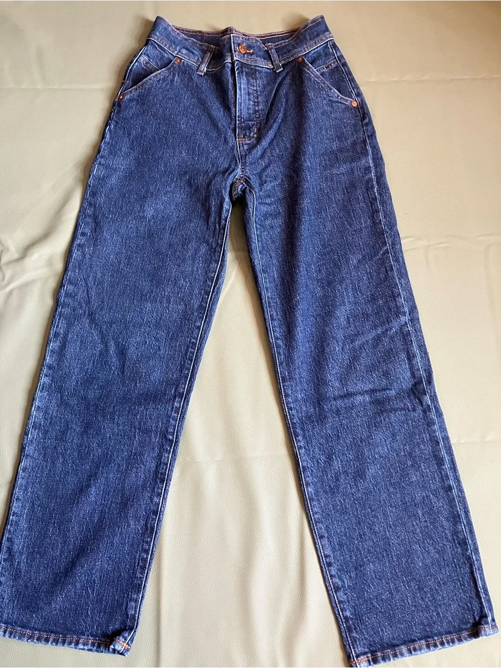 Madewell Straight-Leg Jeans in Dark Blue Denim
